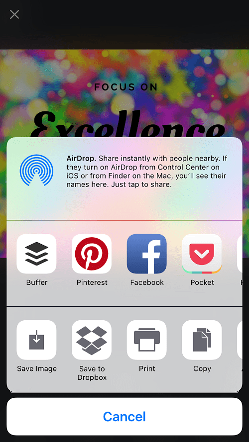 Canva For IPhone Share On Social Media